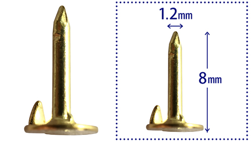 海外製薄型タイタックの針の画像と図